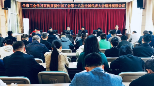 兰州市总工会召开学习宣传贯彻中国工会第十八次全国代表大会精神视频会议
